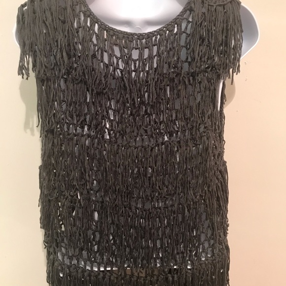 Umgee USA fringe charcoal gray boho vest! - Picture 7 of 14